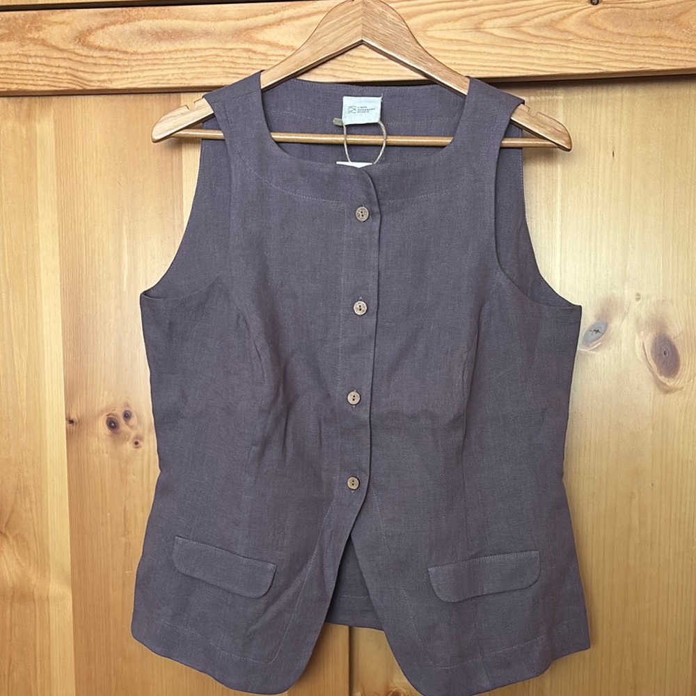 Linen Longline Vest